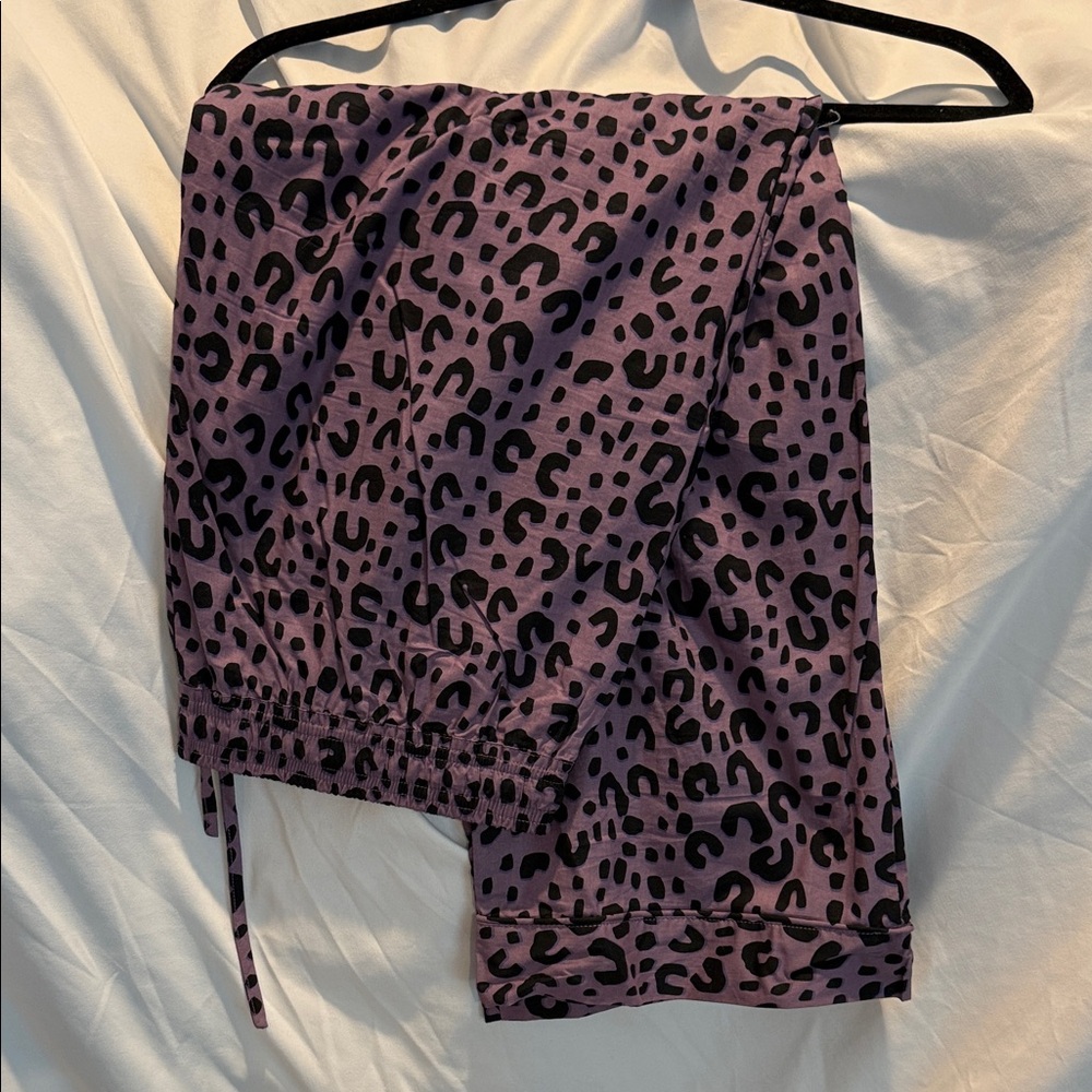 BURU Everyday Purple Leopard Print Pants